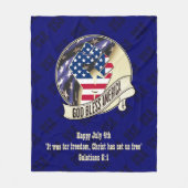 Patriotic GOD BLESS AMERICA, 4. Juli Fleecedecke (Vorderseite)
