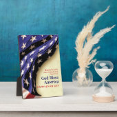 Patriotic GOD BLESS AMERICA 4. JULI Fotoplatte (Seite)