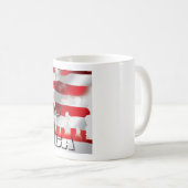 Patriotic God Bless America U.S.A.-Flagge Kaffeetasse (VorderseiteRechts)