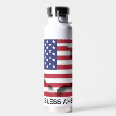 Patriotic GOD BLESS AMERICA USA Flag Trinkflasche (Links)