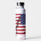 Patriotic GOD BLESS AMERICA USA Flag Trinkflasche (Rechts)