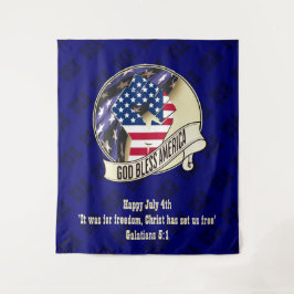 Patriotic GOD BLESS AMERICA Wandteppich