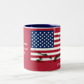 Patriotic GOD BLESS AMERICA Zweifarbige Tasse (Mittel)