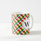 Patriotic GOD BLESS GHANA Monogram Kaffeetasse (VorderseiteRechts)