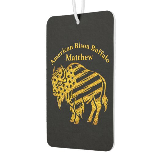 Patriotic Gold Bison Design Autolufterfrischer (Links)