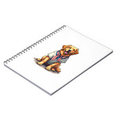 Patriotic Golden Dog Vintage Engraving Shirt 2 Notizblock (Linke Seite)