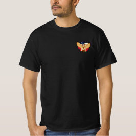 Patriotic Golden Eagle Thest Pocket Design T - Shi T-Shirt