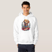 Patriotic Golden Retriever Americana Art Tee 2 (Vorne ganz)