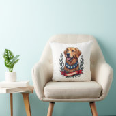 Patriotic Golden Retriever Americana Art Tee 2 Kissen (Stuhl )