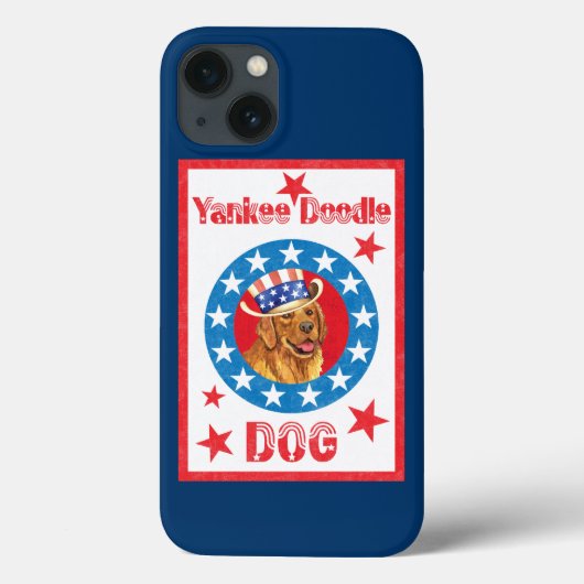 Patriotic Golden Retriever Case-Mate iPhone Hülle (Rückseite)