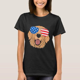 Patriotic Golden Retriever Dog 4. Juli Geschenk T-Shirt