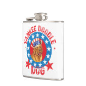 Patriotic Golden Retriever Flachmann (Links)