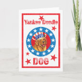 Patriotic Golden Retriever Karte (Vorderseite)
