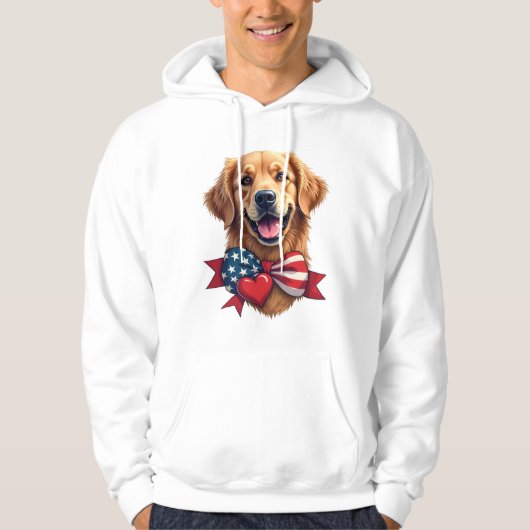 Patriotic Golden Retriever Lover Vintage Shirt (Vorderseite)