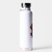 Patriotic Golden Retriever Lover Vintage Shirt Trinkflasche (Rechts)