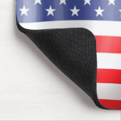 Patriotic Golden Retriever mit Flagge Mousepad (Ecke)