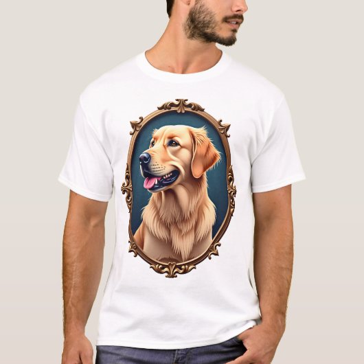 Patriotic Golden Retriever Oval Cameo Shirt 2 (Vorderseite)