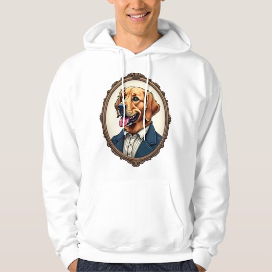 Patriotic Golden Retriever Portrait Vintage Tee (Vorderseite)