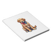 Patriotic Golden Retriever Puppy Vintage Shirt 4 Notizblock (angewinkelt)
