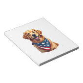 Patriotic Golden Retriever Vintage Engraving Shirt Notizblock (angewinkelt)