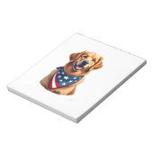 Patriotic Golden Retriever Vintage Engraving Shirt Notizblock (Rotiert)