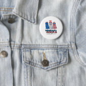 Patriotic Goldendoodle Dog 4. Juli USA Button (Beispiel)