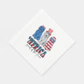Patriotic Goldendoodle Dog 4. Juli USA Serviette (Ecke)