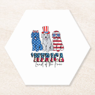 Patriotic Goldendoodle Dog 4. Juli USA Untersetzer