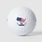 Patriotic Golf Balls American flag Golfball (Vorderseite)