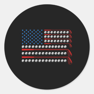 Patriotic Golf Usa Flag Golf Clubs 4. Juli Golf Runder Aufkleber