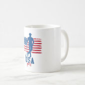 Patriotic Golf USA Kaffeetasse (VorderseiteRechts)