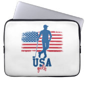 Patriotic Golf USA Laptopschutzhülle (Vorderseite)