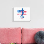 Patriotic Golf USA Leinwanddruck (Insitu (Wohnzimmer))