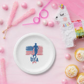 Patriotic Golf USA Pappteller (Party)