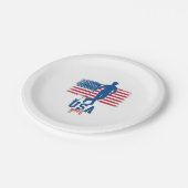 Patriotic Golf USA Pappteller (Schrägansicht)