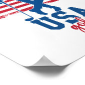 Patriotic Golf USA Poster (Ecke)