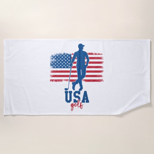 Patriotic Golf USA Strandtuch (Vorderseite)