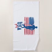 Patriotic Golf USA Strandtuch (Vorderseite)