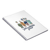 Patriotic Goose Lineup Vintage Vector Shirt_1 Notizblock (Rechte Seite)