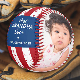 Patriotic GRANDPA American Flag Custom 2 Foto Baseball