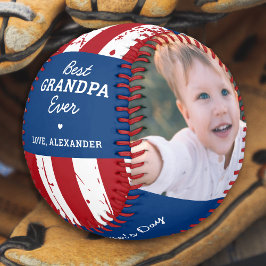 Patriotic GRANDPA Vatertag Custom 2 Foto Baseball