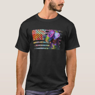 Patriotic Great Dane American Flag Retro Pop Art D T-Shirt