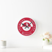 Patriotic Greenland Clock, Bear, Greenland Flag Runde Wanduhr (Zuhause)