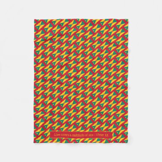Patriotic GRENADA CARRIACOU individuell anpassbar Fleecedecke (Vorderseite)