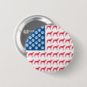 Patriotic Greyhound Dog Button (Vorne & Hinten)