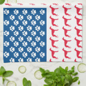 Patriotic Greyhound Dog Geschirrtuch (Gefaltet)