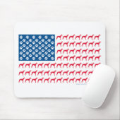 Patriotic Greyhound Dog Mousepad (Mit Mouse)