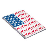 Patriotic Greyhound Dog Notizblock (Rechte Seite)