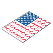 Patriotic Greyhound Dog Notizblock (Linke Seite)