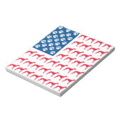 Patriotic Greyhound Dog Notizblock (Rotiert)